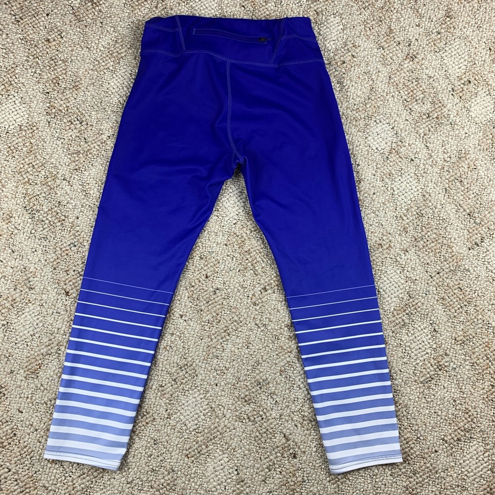 Athleta Stripe Face Sonar capri, XS